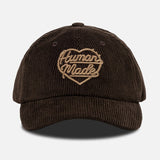 Human Made Heart Logo Corduroy Cap Brown