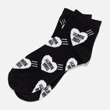 Black Human Made Heart Short Socks displayed, featuring a playful heart design and casual accessories style.