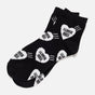 Black Human Made Heart Short Socks displayed, featuring a playful heart design and casual accessories style.