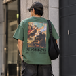 FR2 No Smoking Art T-shirt in green, casual apparel featuring a bold graphic design on the front.