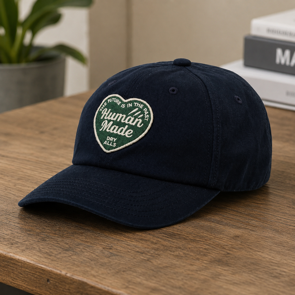 Buy Human Made Heart Logo 6-Panel Twill Cap Khaki online in Singapore