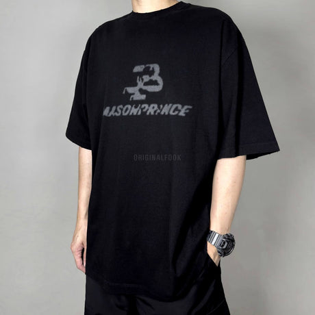 MASONPRINCE Smoke Logo Tee Black MASONPRINCE MASONPRINCE - originalfook singapore