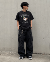 Black Human Made Graphic Duck T-shirt featuring a colorful duck illustration on the front, casual streetwear style.