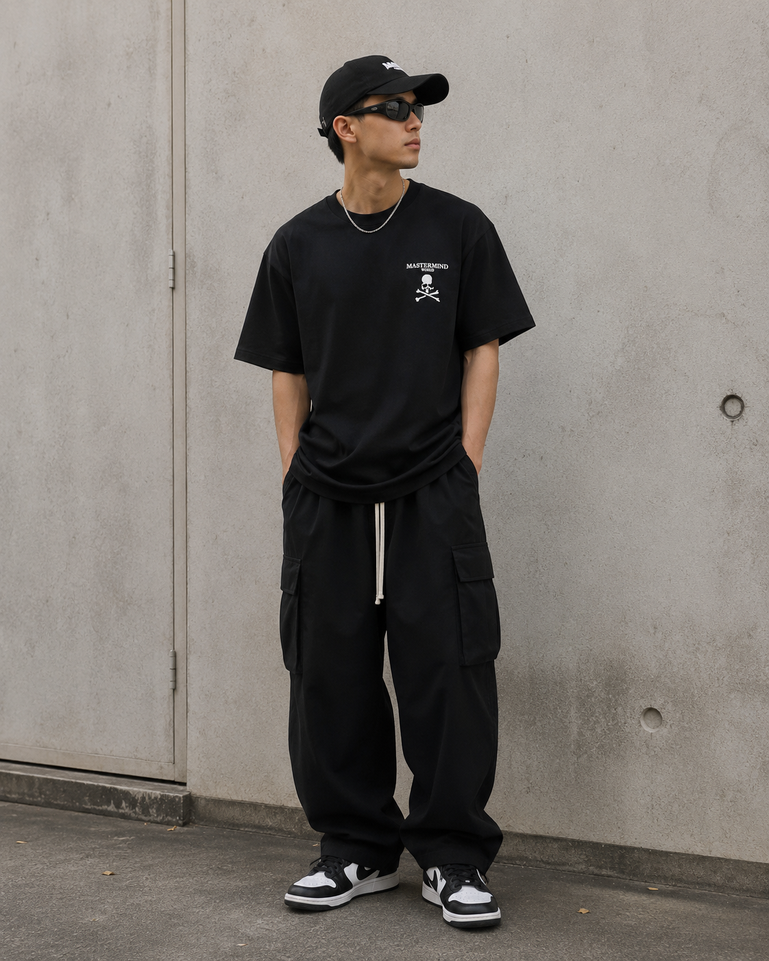 Mastermind Loopwheel Emboidery Logo Tee Black
