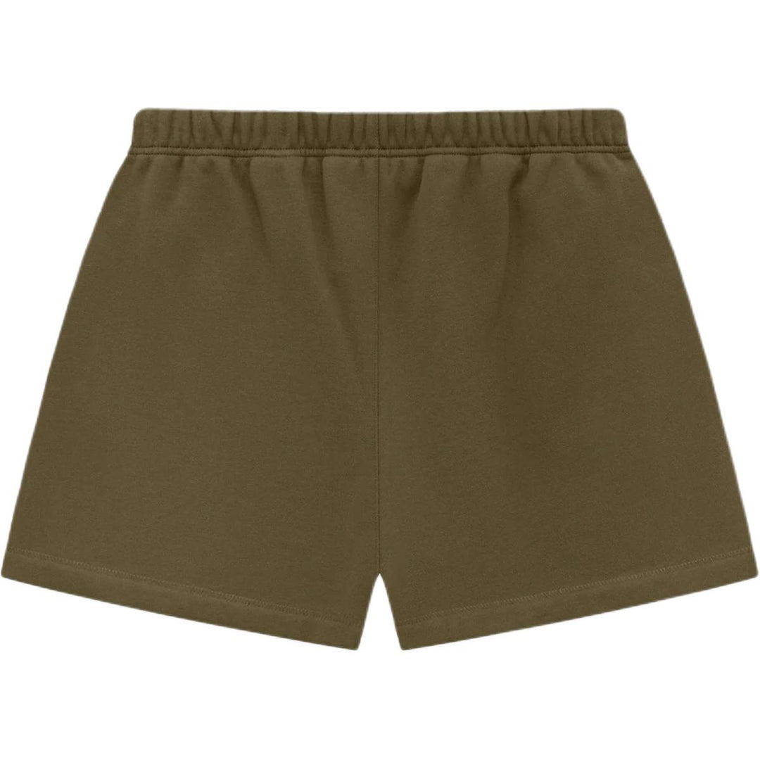 Fear Of God Essentials Logo Sweat Shorts Olive - ORIGINALFOOK