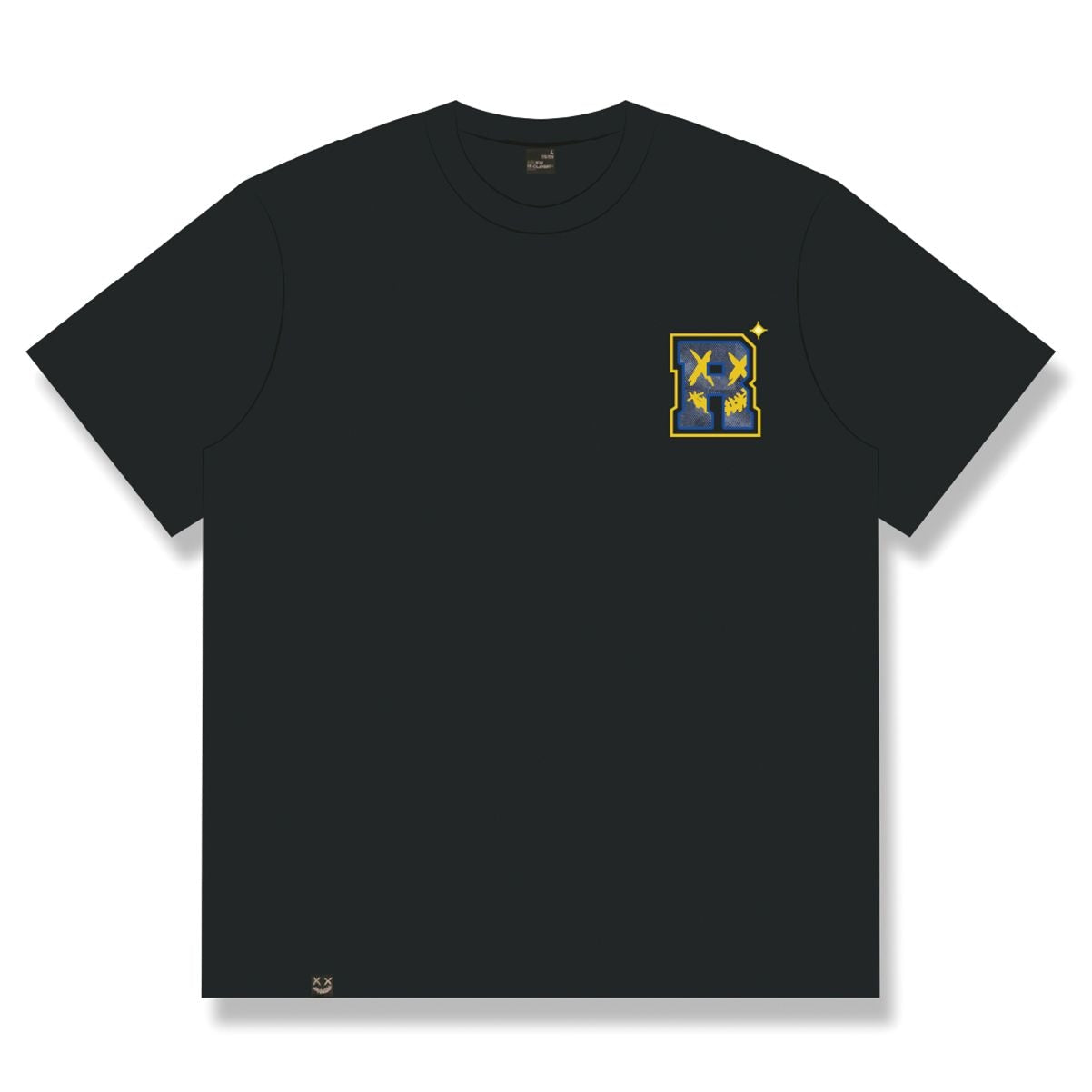 Rickyisclown Spark Leather Patch Tee Black R37250407C D11 - ORIGINALFOOK