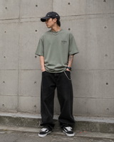 AllSaints Xander Flocked Logo Tee Maple Green