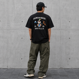 Black Human Made Japanese-Style Duck Tee featuring a graphic design, casual short-sleeve t-shirt for streetwear fashion.