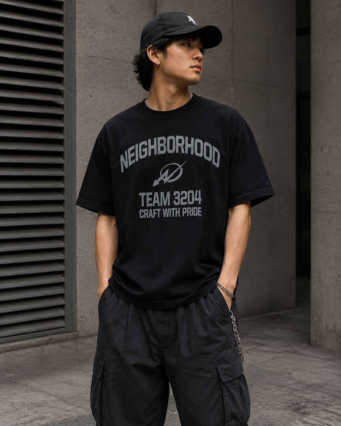 (FINAL SALE) Neighborhood NH-8 SS Tee Black