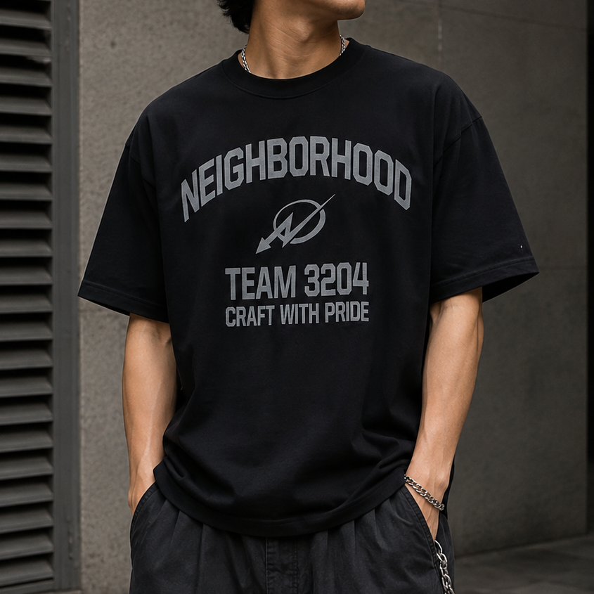 (FINAL SALE) Neighborhood NH-8 SS Tee Black