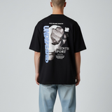 Black Undefeated Fist Tee, casual t-shirt from UNDEFEATED with bold fist graphic, displayed on a flat surface.