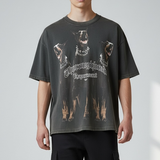Black Represent Thoroughbred Tee displayed flat with short sleeves and crew neckline, featuring the brand logo on the front.
