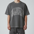 Cole Buxton Arch Logo Tee in washed black, casual apparel featuring a prominent logo design on the front.