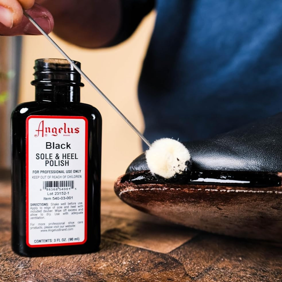 Angelus Sole & Heel Polish Black 3oz ANGELUS ANGELUS - originalfook singapore