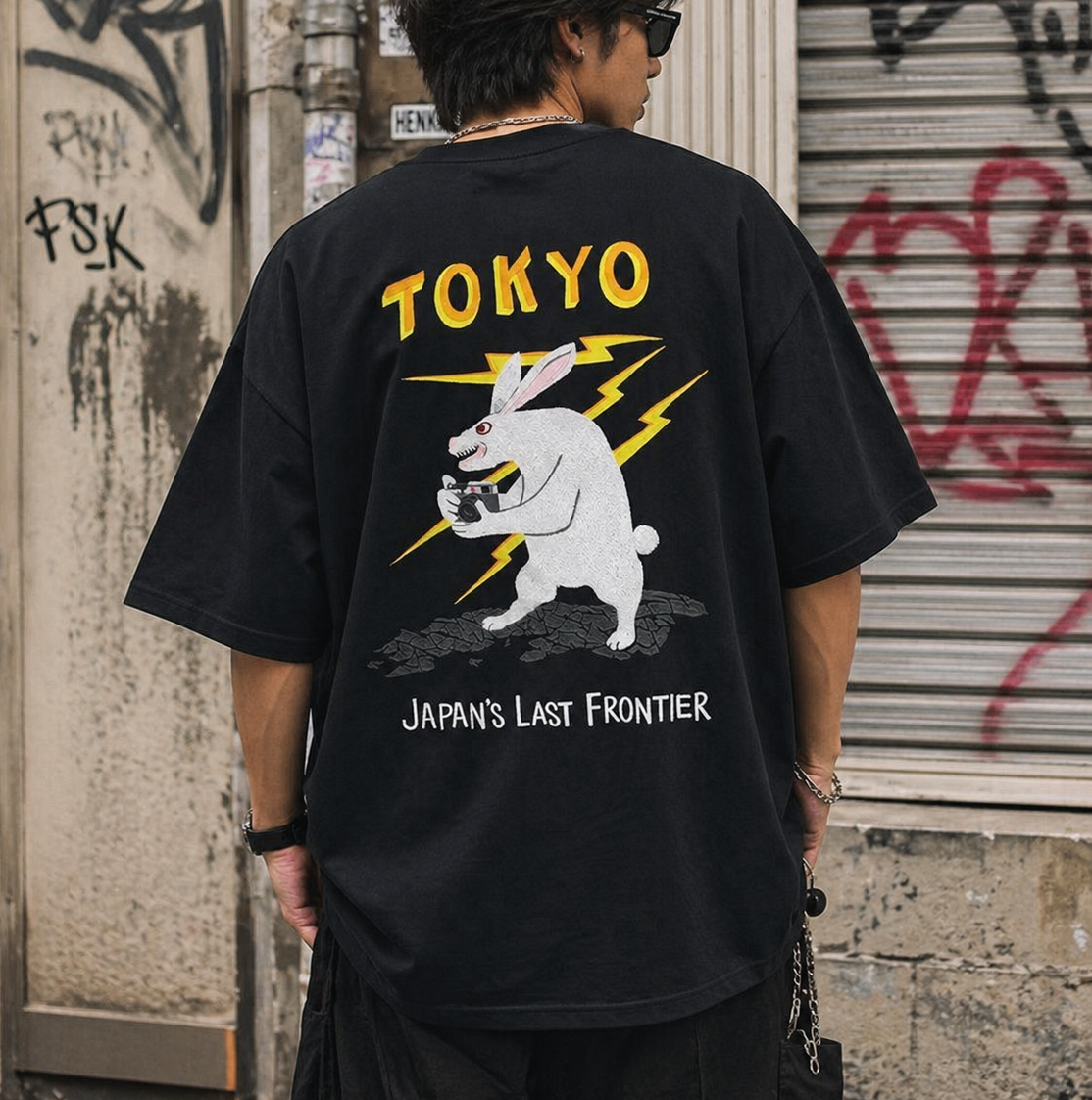 FR2 Tokyo Embroidery Souvenir Tee Black | ORIGINALFOOK