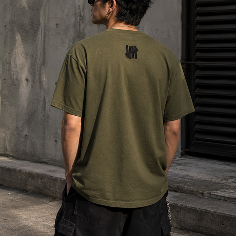 Undefeated Stencil Logo Tee Olive