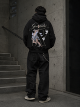 Black Represent Hermes hoodie, casual apparel with hoodie design, featuring the brand's logo on the front.