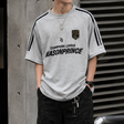 MasonPrince Millennium OV Raglan Tee in grey, casual men's apparel with contrasting sleeve colors and a relaxed fit.