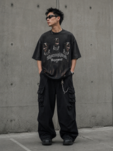 Black Represent Thoroughbred T-shirt featuring a graphic design on the front, casual fit, and soft fabric.