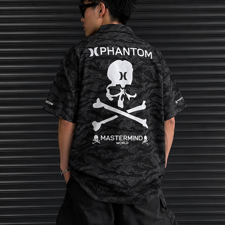 Mastermind Japan Phantom Woven Shirt, stylish accessories with intricate woven design, featuring the MASTERMIND JAPAN brand logo.