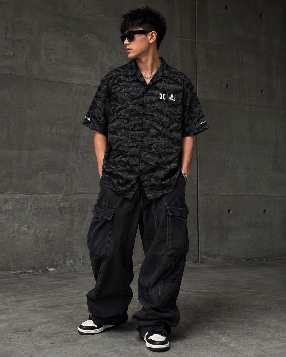 Mastermind Japan Phantom Woven Shirt accessory featuring intricate woven fabric and detailed design.