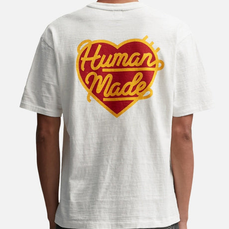 Human Made Red Heart Badge Tee White HUMAN MADE HUMAN MADE - originalfook singapore