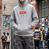 Supreme Embroidery Box Logo Hoodie Grey