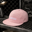 Pink Supreme Box Logo Chino Twill Cap, stylish headwear with adjustable strap and iconic logo embroidery.