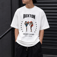 Cole Buxton Fighter Tee in black, men's casual apparel with a relaxed fit and branding logo on the chest.