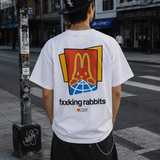 White FR2 M Logo Tee shirt with front logo design, casual apparel by #FR2, shown on a plain background.