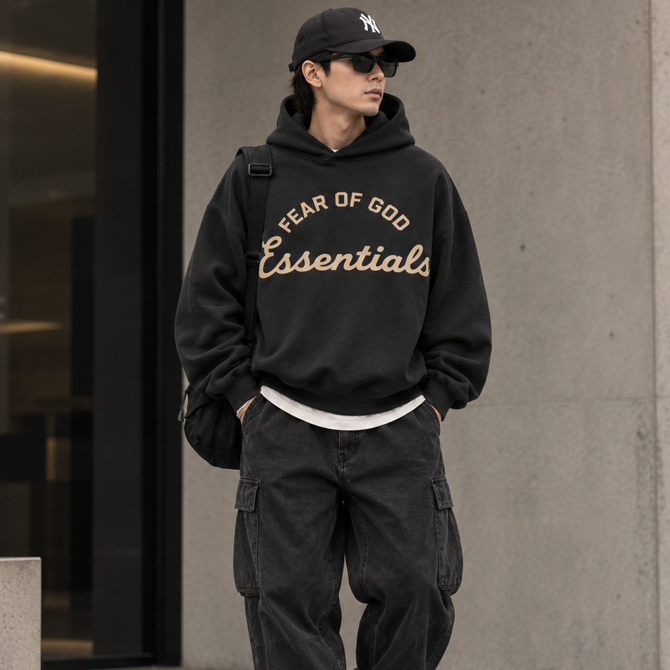 Fear of God Essentials Training 90s Heavyweight Hoodie Iron