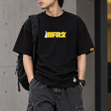 Black FR2 Rabbit Logo Tee shirt, casual apparel with the iconic rabbit logo, displayed on a plain background.