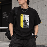 Black FR2 Subway Card Tee shirt from the #FR2 apparel collection, featuring a casual fit and subway card graphic design.