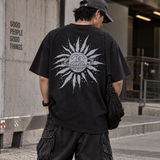 Black Stussy Look Beyond T-shirt, casual apparel featuring bold graphic design, ideal for streetwear and everyday style.