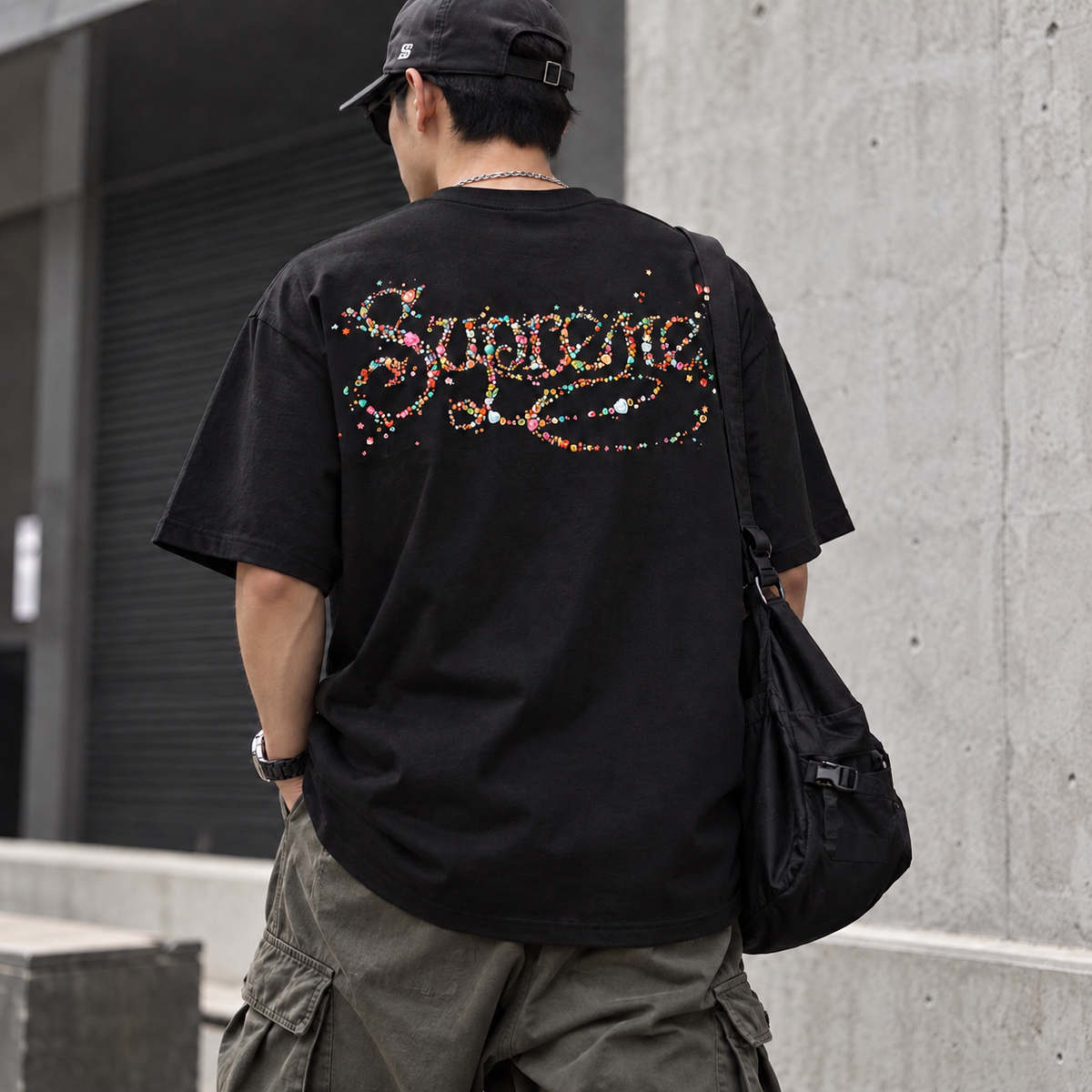 Supreme Gems Logo Tee Black
