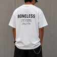 White Boneless Coordinate Tee from BONELESS, casual apparel with a relaxed fit and minimalist design.