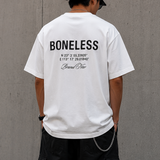 White Boneless Coordinate Tee from BONELESS, casual apparel with a relaxed fit and minimalist design.