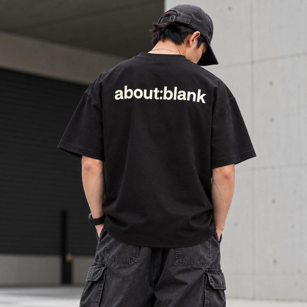 AboutBlank Reverse Blank Tee Black