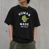 Black Human Made Duck Tee featuring a detailed duck graphic on the front, casual fit, and classic crew neckline.
