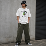 Human Made Duck Tee white t-shirt featuring a duck graphic, casual apparel for streetwear enthusiasts.