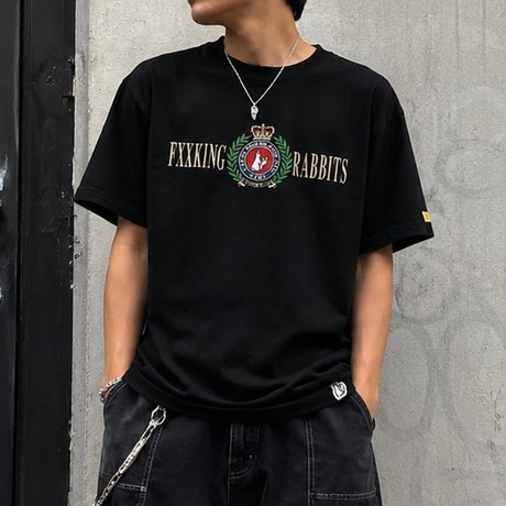 Black FR2 Emblem Icon T-shirt, casual apparel featuring the iconic logo design on the front.
