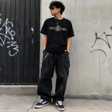 Black FR2 Emblem Icon Tee shirt with front logo design, casual apparel from the #FR2 brand.