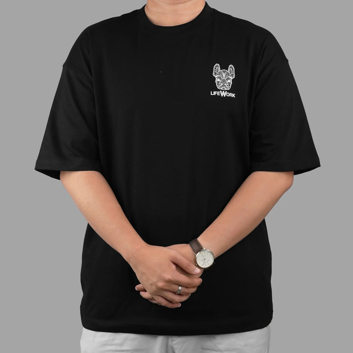 LifeWork 2PACK Basic Black And White Tee (With Pouch)
