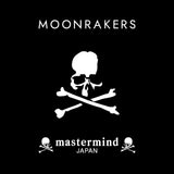 Mastermind Japan X MOONRAKERS Back Skull Tee, boxy fit, black cotton T-shirt with skull graphic design on the back.