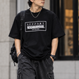 Black NEIGHBORHOOD SS-7 Tee shirt with a simple crew neck and logo design, displayed flat on a white background.