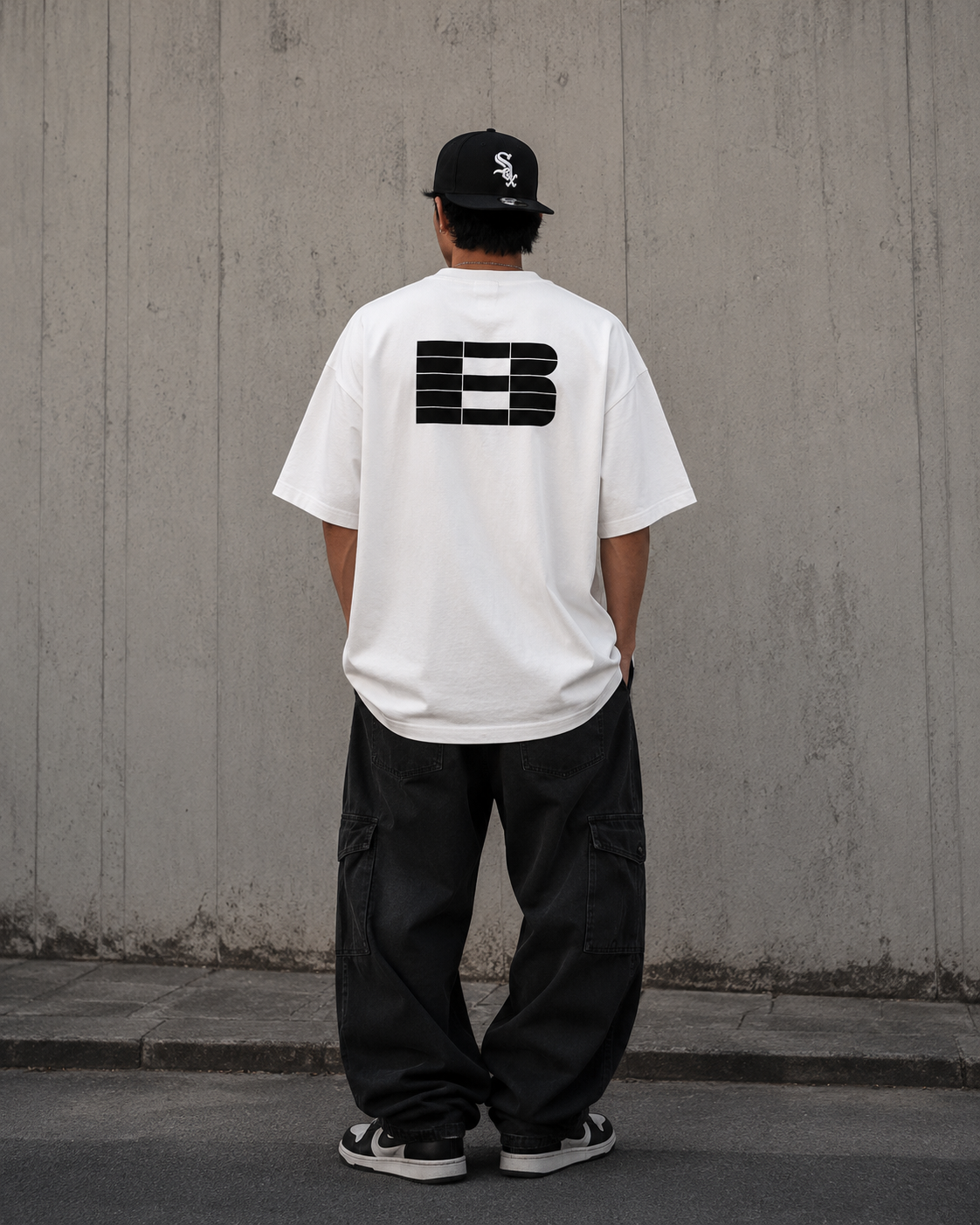 Boneless B Foam Logo T-shirt in white, casual apparel with a prominent logo design, made by BONELESS.