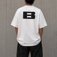 White Boneless B Foam Logo Tee shirt with printed logo on front, casual apparel by BONELESS.