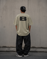 Boneless B Foam Logo Tee in khaki brown, casual short-sleeve T-shirt with logo print, designed for comfortable everyday wear.