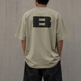 Boneless B Foam Logo Tee in khaki brown, casual apparel with a front logo design, made for comfortable everyday wear.