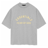 Fear of God Essentials Logo Heavyweight Light Heather Grey Tee